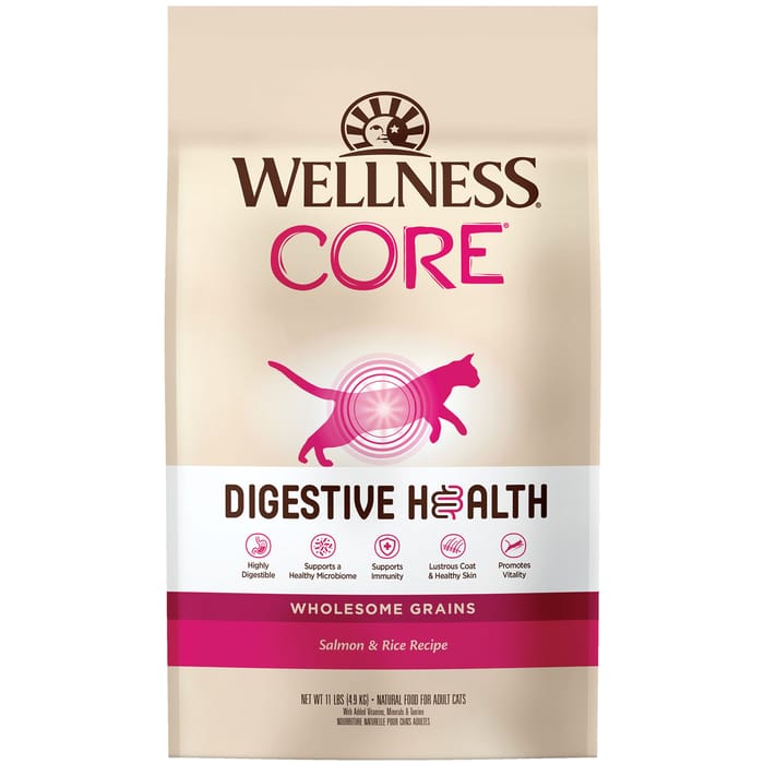 Wellness CORE Digestive Health Salmon & Rice Dry Cat Food - 11 lb Bag product detail number 1.0
