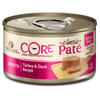 Wellness CORE Natural Grain Free Turkey & Duck Pate Canned Wet Cat Food - 3 oz Cans - Case of 12