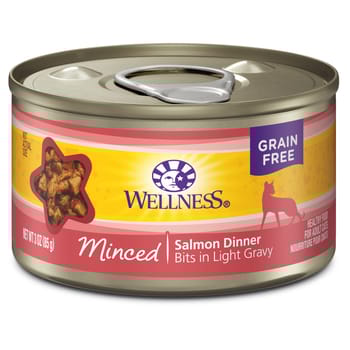 Wellness Grain Free Minced Salmon Dinner 3-Ounce Can (Pack of 24)-product-tile