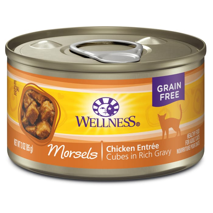Wellness Complete Health Natural Grain Free Cubed Chicken Entree Canned Wet Cat Food - 3oz Cans - Case of 24 product detail number 1.0