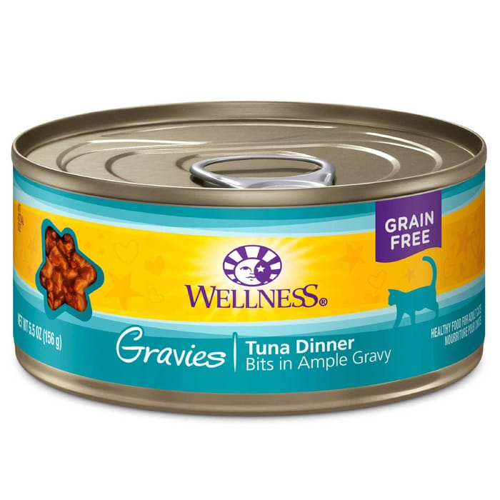 Wellness Complete Health Natural Grain Free Gravies Tuna Dinner Canned Wet Cat Food - 5.5 oz Cans - Case of 12 product detail number 1.0