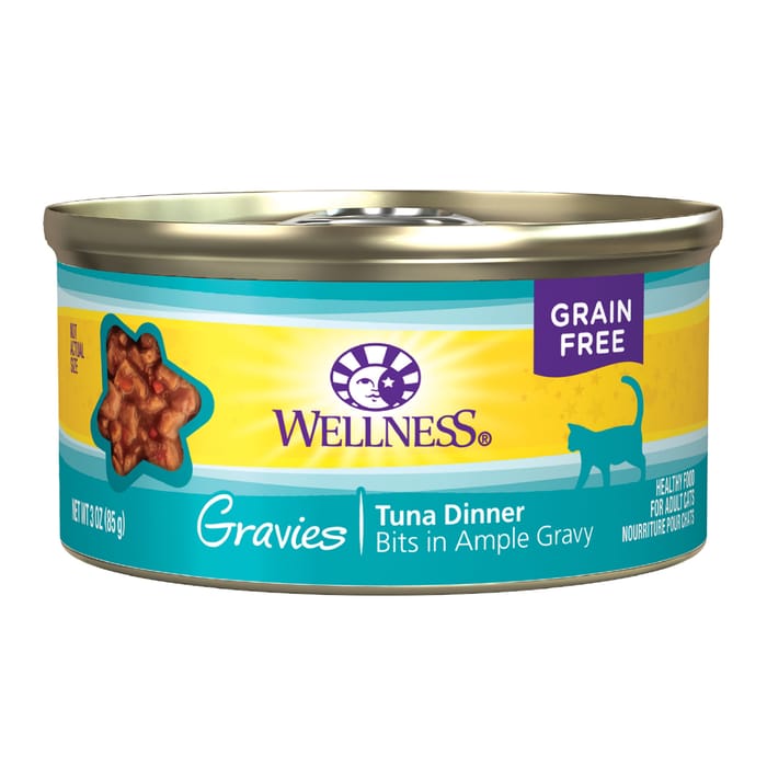 Wellness Complete Health Natural Grain Free Gravies Tuna Dinner Canned Wet Cat Food - 3 oz Cans - Case of 12 product detail number 1.0
