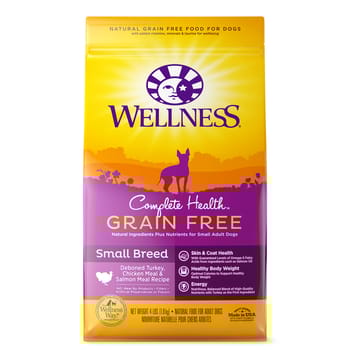 Wellness Complete Health Natural Grain Free Small Breed Turkey, Chicken & Salmon Dry Dog Food - 4 lb Bag-product-tile