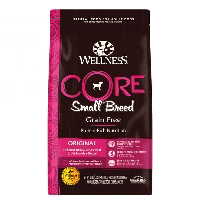 Wellness CORE Natural Grain Free Small Breed Dry Dog Food - 4 lb Bag product detail number 1.0