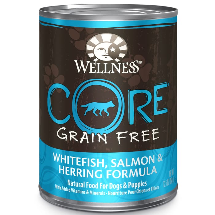 Wellness Core Grain Free Fish Salmon Herring for Dogs 12 12.5oz Cans product detail number 1.0