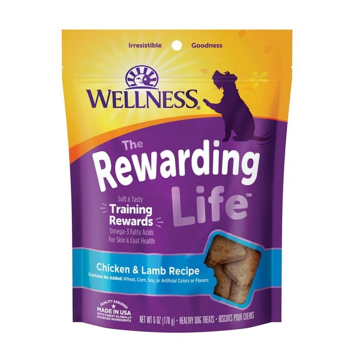 Wellness Rewarding Life Soft & Chewy Grain Free Chicken & Lamb Dog Treats - 6 oz Bag product detail number 1.0