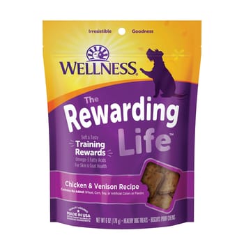 Wellness Rewarding Life Soft & Chewy Grain Free Chicken & Venison Dog Treats - 6 oz Bag-product-tile