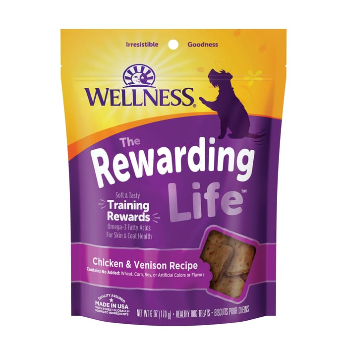 Wellness Rewarding Life Soft & Chewy Grain Free Chicken & Venison Dog Treats - 6 oz Bag product detail number 1.0