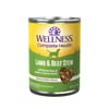 Wellness Thick & Chunky Natural Lamb & Beef Stew Canned Wet Dog Food - 12.5 oz Cans - Case of 12