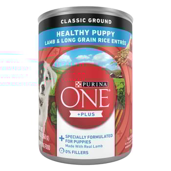 Purina ONE +Plus Classic Ground Healthy Puppy Lamb & Long Grain Rice Entree Canned Dog Food 13-oz can, case of 12-product-tile
