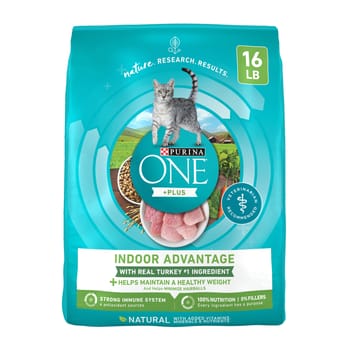 Purina ONE +Plus Indoor Advantage & Weight Control Turkey Flavored Indoor Dry Cat Food 16 lb Bag-product-tile