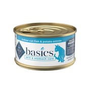 Blue Buffalo BLUE Basics Adult Skin & Stomach Care Grain-Free Indoor Fish and Potato Entree Wet Cat Food