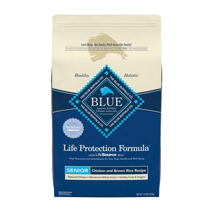 Blue Buffalo Life Protection Formula Senior Chicken & Brown Rice Recipe Dry Dog Food 15 lb Bag product detail number 1.0