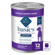 Blue Buffalo Basics Skin & Stomach Care Grain-Free Turkey and Potato Recipe Adult Wet Dog