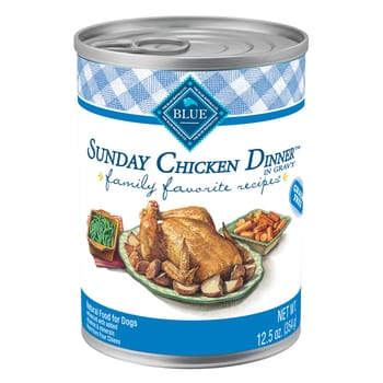 Blue Buffalo BLUE Family Favorite Recipes Adult Sunday Chicken Dinner Wet Dog Food 12.5 oz Cans - Case of 12-product-tile