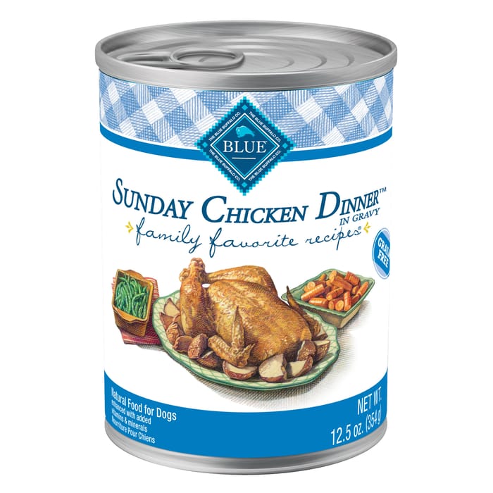 Blue Buffalo BLUE Family Favorite Recipes Adult Sunday Chicken Dinner Wet Dog Food 12.5 oz Cans - Case of 12 product detail number 1.0