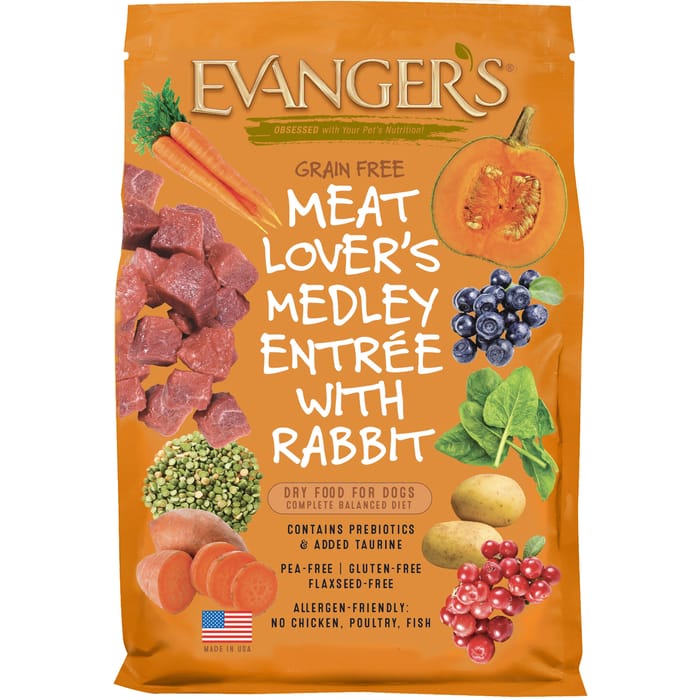 Evanger's Grain Free Meat Lover's Medley with Rabbit Dry Dog Food 30 lbs product detail number 1.0