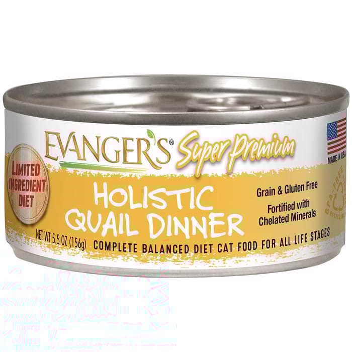 Evangers Super Premium Holistic Quail Dinner Canned Cat Food 5.5-oz, case of 24 product detail number 1.0