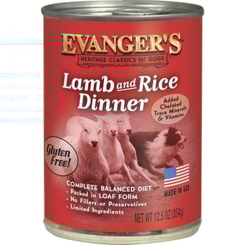 Evangers Classic Lamb and Rice Dinner Canned Dog Food 12.5-oz, case of 12-product-tile