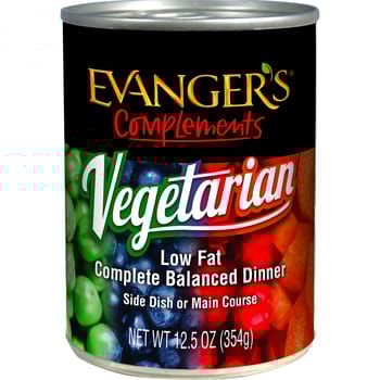 Evangers Low Fat Super Premium All Fresh Vegetarian Dinner Canine and Feline Canned Food 12.5 oz, Case of 12-product-tile