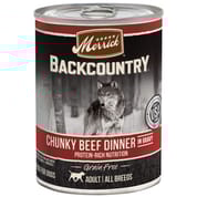 Merrick Backcountry Grain Free Chunky Beef Canned Dog Food 12.7-oz, case of 12
