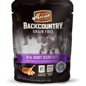 Merrick Backcountry Grain Free Real Rabbit Cuts Cat Food Pouch 3-oz, case of 24