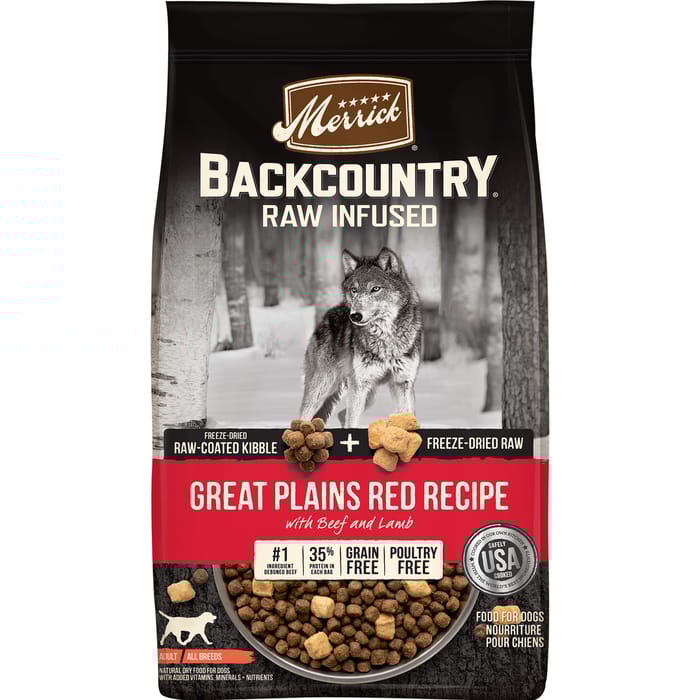Merrick Backcountry Raw Infused Grain Free Great Plains Red Dry Dog Food 20-lb product detail number 1.0