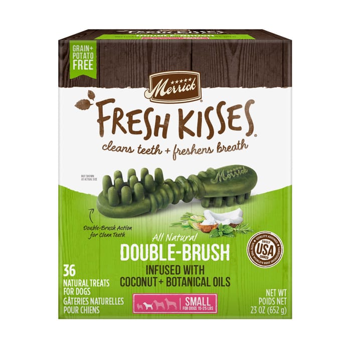 Merrick Fresh Kisses Grain Free Coconut Oil & Botanicals Dental Dog Treats Small-12oz, 36 count product detail number 1.0