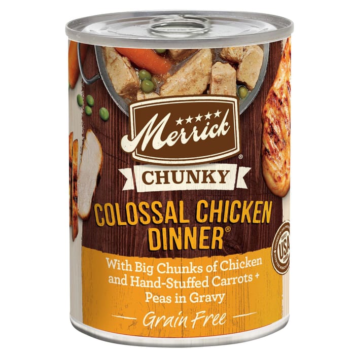 Merrick Grain Free Chunky Colossal Chicken Dinner Canned Dog Food 12.7-oz, case of 12 product detail number 1.0
