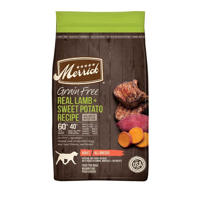 Merrick Grain Free Real Lamb & Sweet Potato Dry Dog Food 22-lb product detail number 1.0