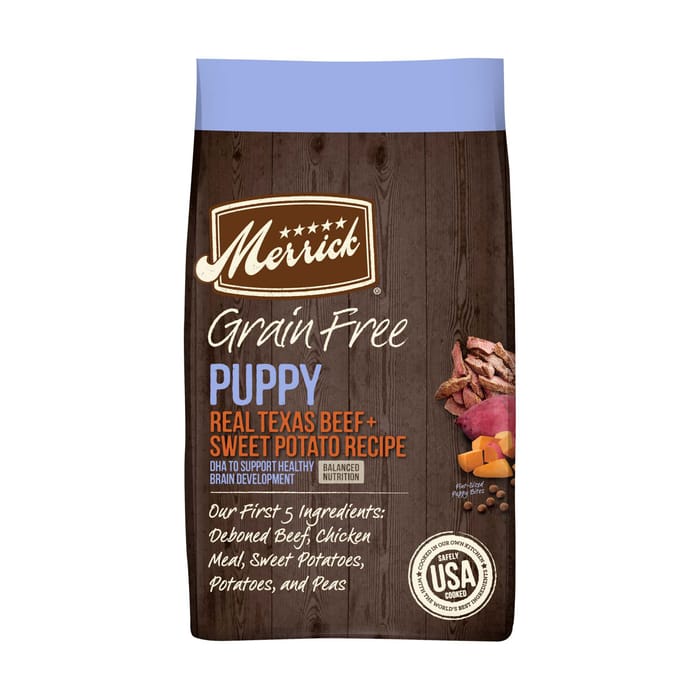 Merrick Grain Free Real Texas Beef & Sweet Potato Puppy Dry Dog Food 10-lb product detail number 1.0