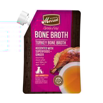 Merrick Grain Free Turkey Bone Broth Wet Dog Food Topper 7-oz-product-tile