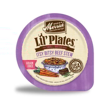 Merrick Lil' Plates Adult Small Breed Grain Free Itsy Bitsy Beef Stew 3.5-oz, Case of 12-product-tile