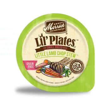 Merrick Lil' Plates Adult Small Breed Grain Free Little Lamb Chop Stew Canned Dog Food 3.5-oz, Case of 12-product-tile