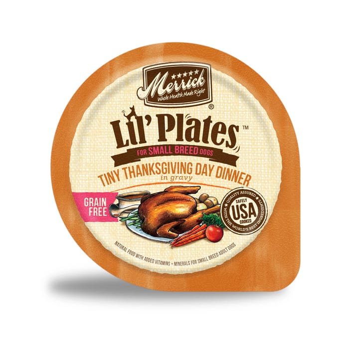 Merrick Lil' Plates Adult Small Breed Grain Free Tiny Thanksgiving Day Dinner Canned Dog Food 3.5-oz, Case of 12 product detail number 1.0