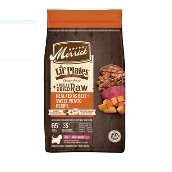 Merrick Lil' Plates Grain Free Beef and Sweet Potato with Raw Bites Dry Dog Food 10-lb-product-tile