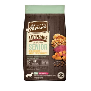 Merrick Lil' Plates Grain Free Senior Real Chicken And Sweet Potato Dry Dog Food 12-lb-product-tile