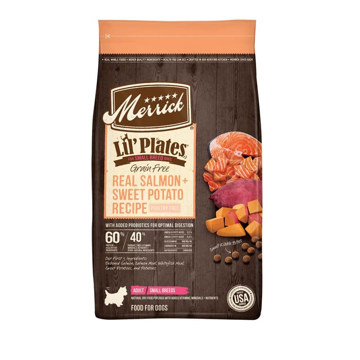 Merrick Lil' Plates Small Breed Grain Free Real Salmon & Sweet Potato Dry Dog Food 4-lb product detail number 1.0