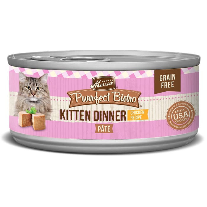 Merrick Purrfect Bistro Grain Free Kitten Dinner Canned Cat Food 5.5-oz, case of 24 product detail number 1.0
