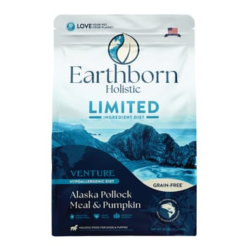 Earthborn Holistic Limited Ingredient Diet Venture Alaska Pollock Meal & Pumpkin Grain Free Dry Dog Food 25 lb Bag-product-tile