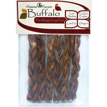 Canine Caviar Buffalo Braided Stix Treats 6in, 6ct-product-tile