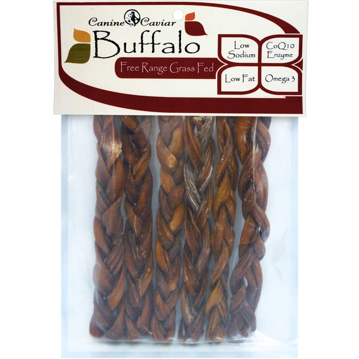 Canine Caviar Buffalo Braided Stix Treats 6in, 6ct product detail number 1.0