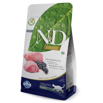 Farmina N&D Prime Adult Lamb & Blueberry Dry Cat Food 3.3 lb Bag-product-tile