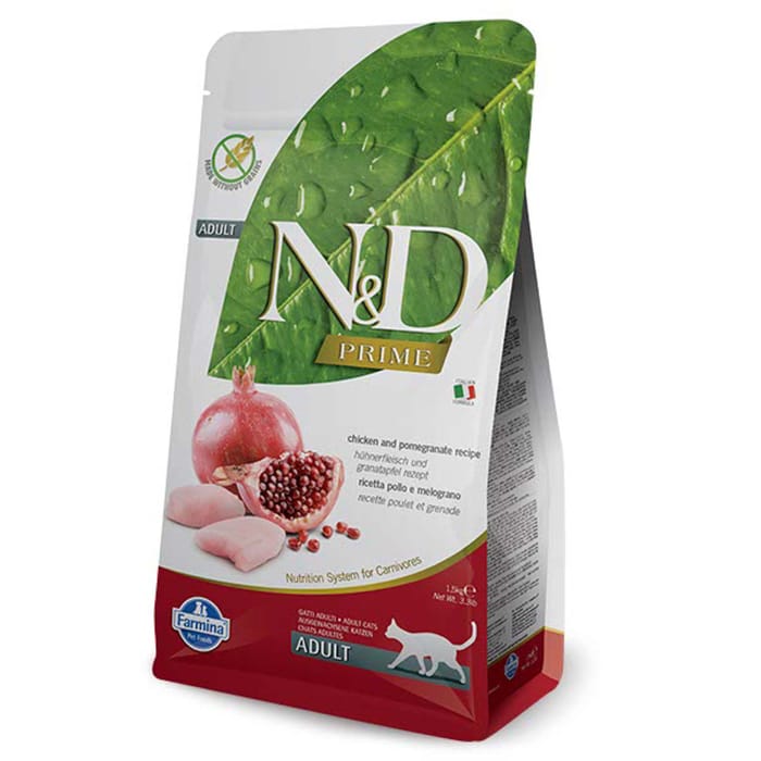 Farmina N&D Prime Adult Chicken & Pomegranate Dry Cat Food 11 lb Bag product detail number 1.0