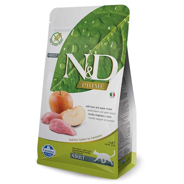 Farmina N&D Prime Adult Wild Boar & Apple Dry Cat Food 11 lb Bag product detail number 1.0