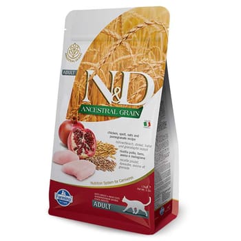 Farmina N&D Ancestral Grain Adult Chicken & Pomegranate Dry Cat Food 11 lb Bag-product-tile