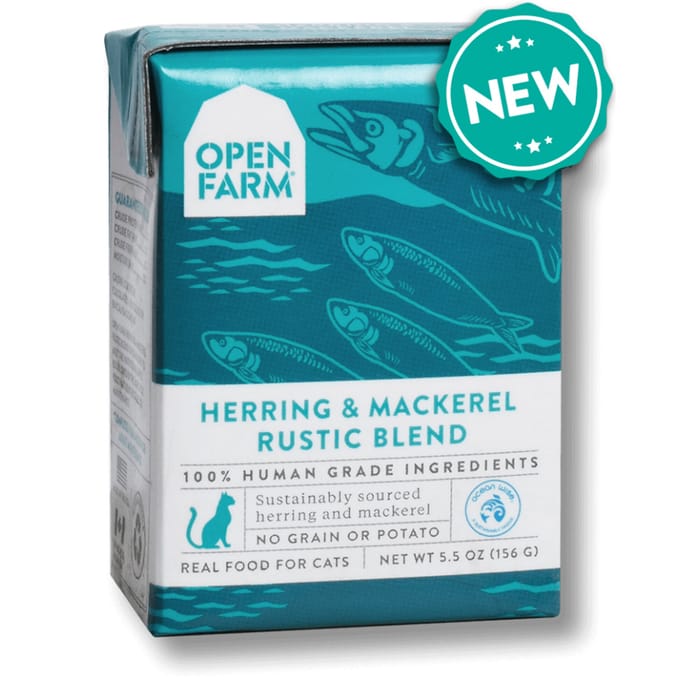 Open Farm Grain Free Herring & Mackerel Recipe Rustic Blend Wet Cat Food 5.5-oz, case of 12 product detail number 1.0