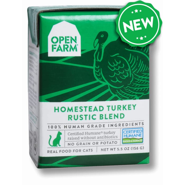 Open Farm Grain Free Homestead Turkey Recipe Rustic Blend Wet Cat Food 5.5-oz, case of 12 product detail number 1.0