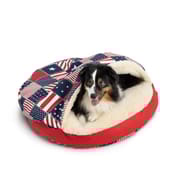Snoozer Cozy Cave Pet Bed Large Starpatch/Red Diamond