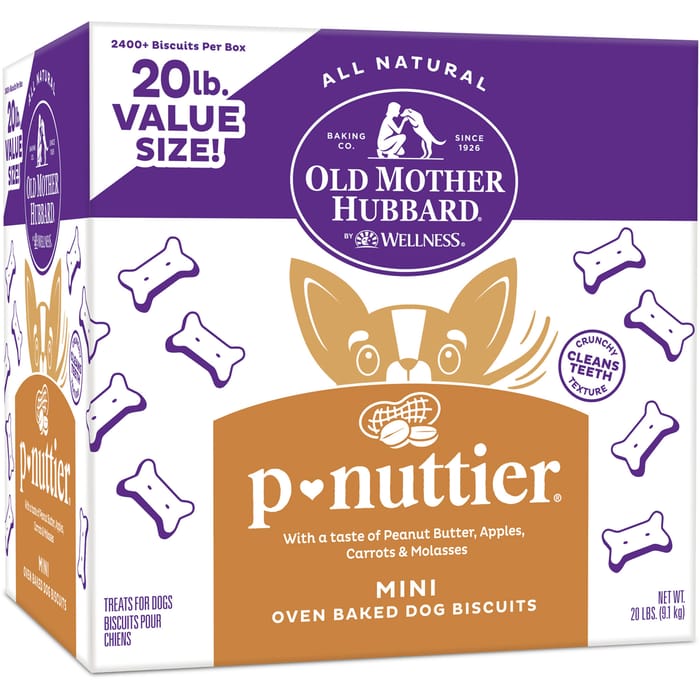 Old Mother Hubbard Classic P-Nuttier Natural Oven-Baked Biscuits Dog Treats Mini - 20 lb Box product detail number 1.0